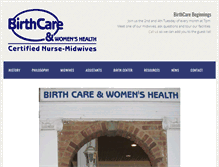 Tablet Screenshot of birthcare.org